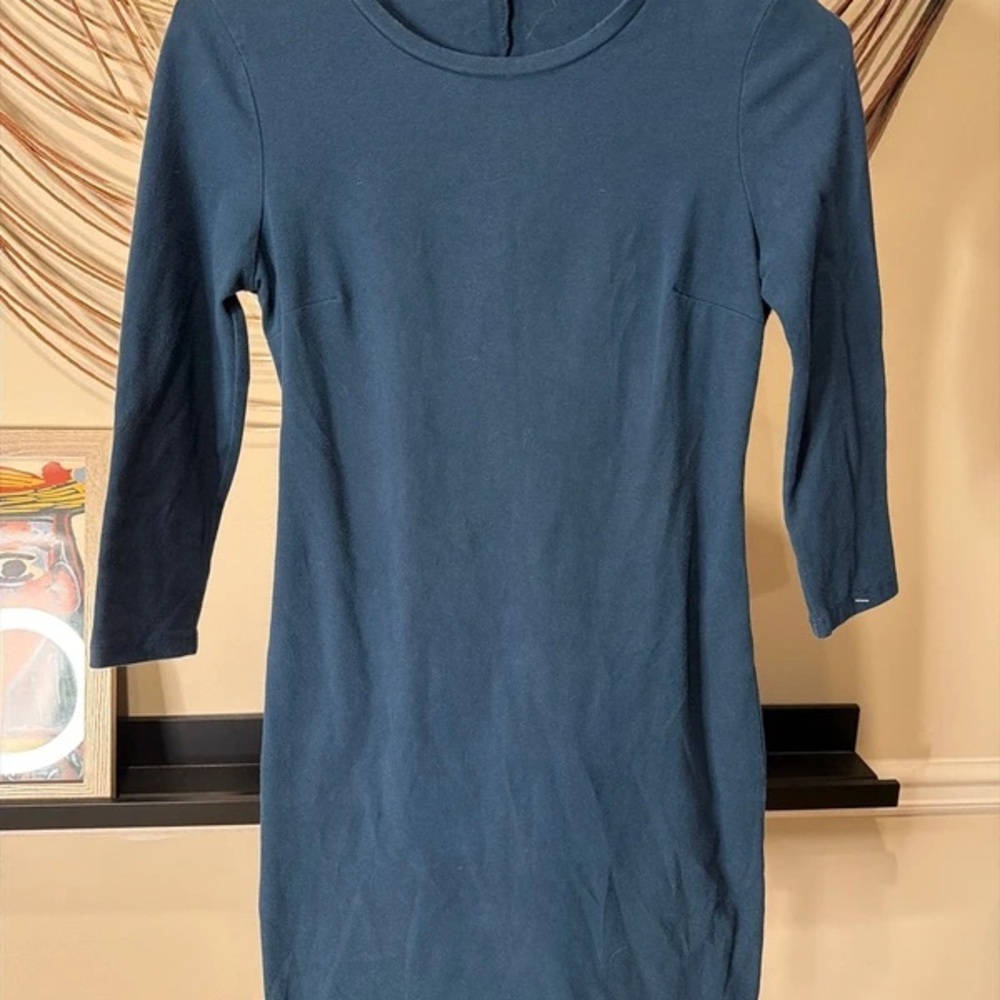 Old Navy Teal Long Sleeve Sheath Dress